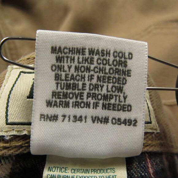 LL Bean Jeans Mens 40x33 Flannel Lined‎ Tan Workwear Winter Warm Outdoors - Picture 12 of 12